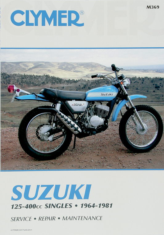 Clymer - Manual - Suzuki 125-400 - Motorcycle Repair Manual  Suzuki - CM369 Clymer - Manual - Suzuki 125-400 - Motorcycle Repair Manual  Suzuki - CM369