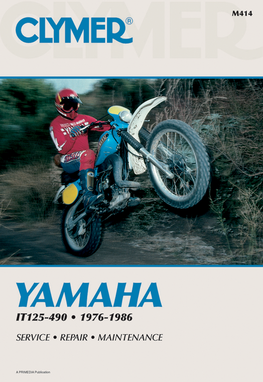 Clymer - Manual - Yamaha IT125-490 - Motorcycle Repair Manual  Yamaha - CM414 Clymer - Manual - Yamaha IT125-490 - Motorcycle Repair Manual  Yamaha - CM414