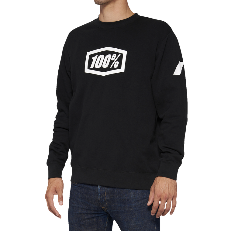 100% - Icon Long-Sleeve Fleece Sweatshirt - Black - Medium - Icon Long-Sleeve Fleece Sweatshirt - 20026-00001