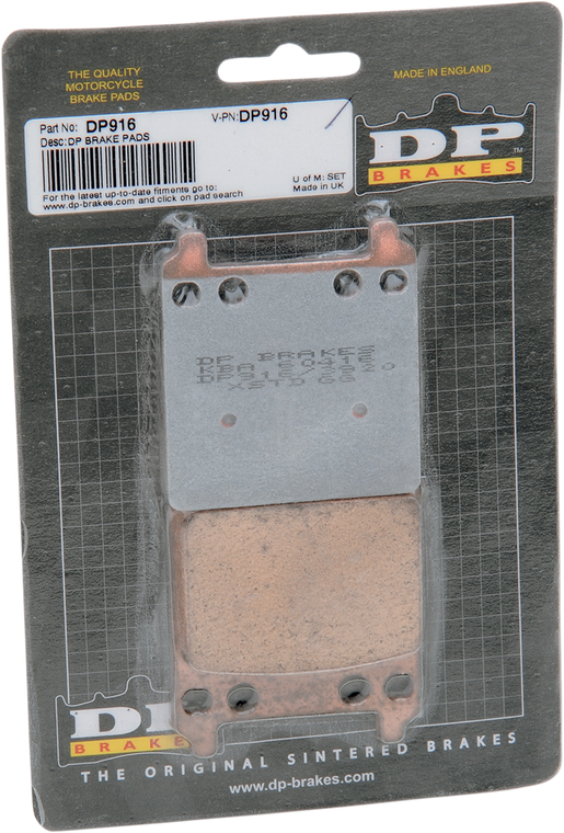 Dp Brakes - Standard Brake Pads - Honda - Standard DP Sintered Brake Pads - DP916