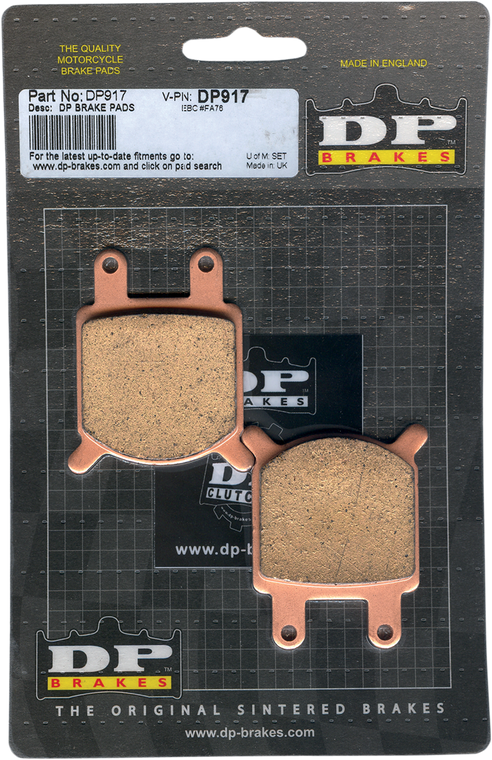 Dp Brakes - Standard Brake Pads - Kawasaki - Standard DP Sintered Brake Pads - DP917 Dp Brakes - Standard Brake Pads - Kawasaki - Standard DP Sintered Brake Pads - DP917
