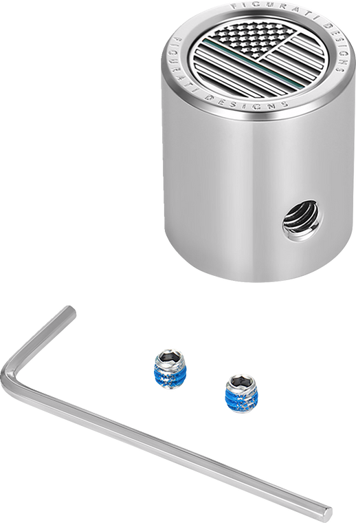 Figurati Designs - Heel-Toe Shifter Cover - Green Line American Flag - Stainless Steel - Heel-Toe Shifter Cover - FD72-HTSC-SS