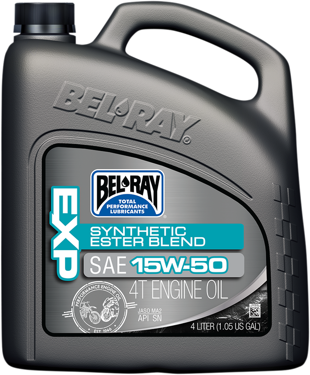 Bel-ray - EXP Synthetic Blend 4T Oil - 15W-50 - 4L - EXP Synthetic Ester Blend 4T Engine Oil - 99130-B4LW