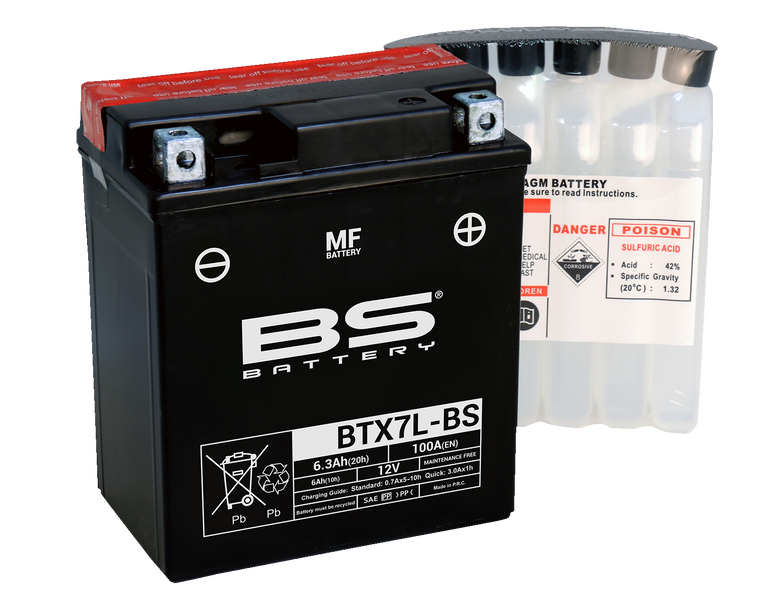 Bs Battery - Battery - BTX7L-BS (YTX) - Maintenance-Free Battery - 300620