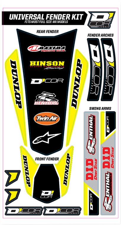 D'cor Visuals - Universal Trim Kit - Yellow - Universal Trim Kit - 15-40-100