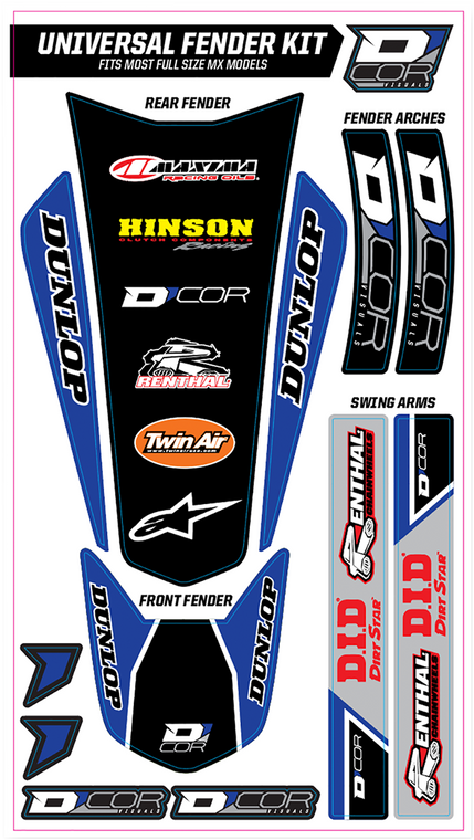 D'cor Visuals - Universal Trim Kit - Blue - Universal Trim Kit - 15-50-100