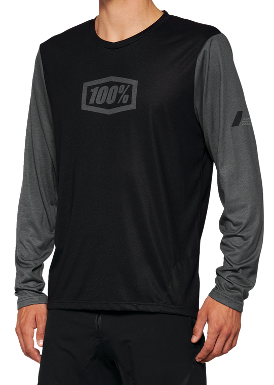 100% - Airmatic Long-Sleeve Jersey - Black - Large - Airmatic Long-Sleeve Jersey - 40019-00002