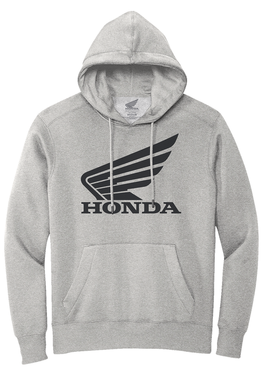 Honda Apparel - Honda Wing Hoodie - Gray/Black - Small - Honda Wing Hoodie - NP21S-S3028-S