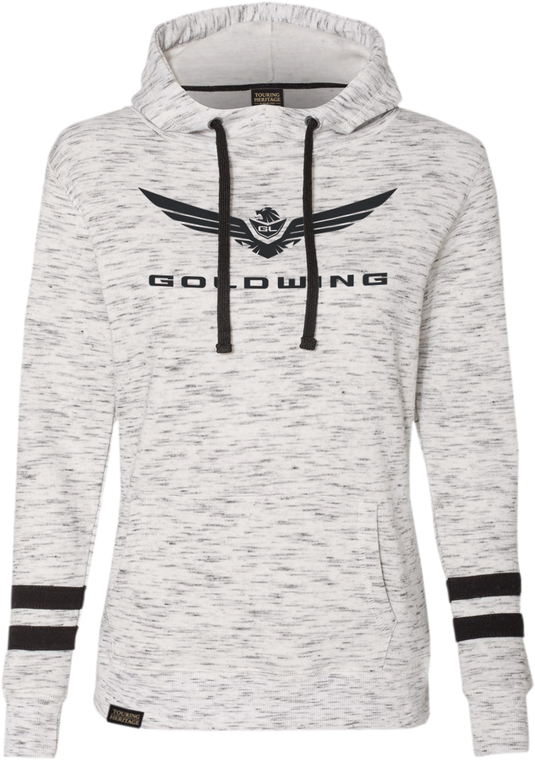 Factory Effex - Women's Goldwing Bold Pullover Hoodie - White/Black - Small - Women's Goldwing Bold Pullover Hoodie - 25-88820