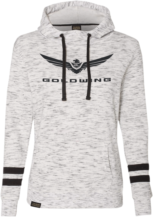 Factory Effex - Women's Goldwing Bold Pullover Hoodie - White/Black - Large - Women's Goldwing Bold Pullover Hoodie - 25-88824