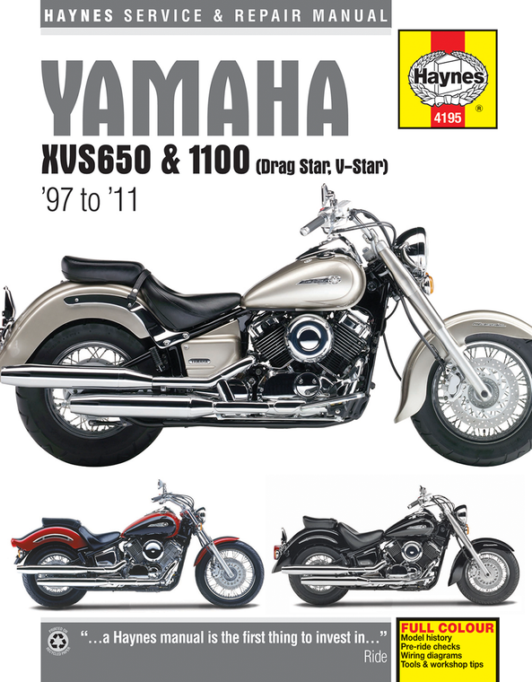 Haynes - Manual - Yamaha XVS650/1100 - Motorcycle Repair Manual  Motorcycle, Yamaha - M4195