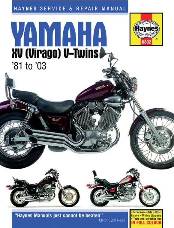 Haynes - Manual - Yamaha XV Virago V-Twin - Motorcycle Repair Manual  Motorcycle, Yamaha - M802