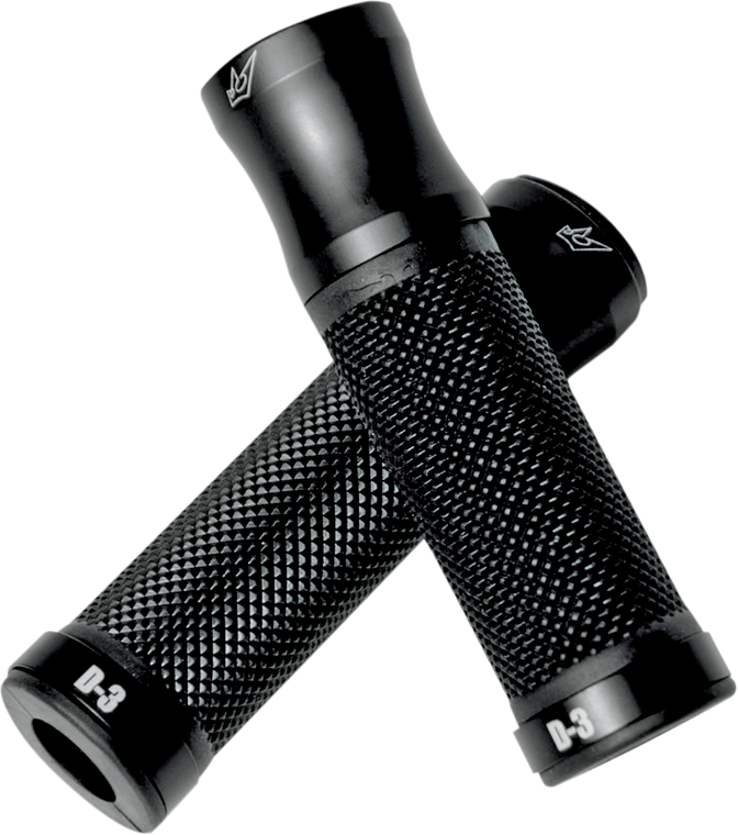 Driven Racing - Grips - D3 - Black/Black - 7/8" D3 Grips - D3BK