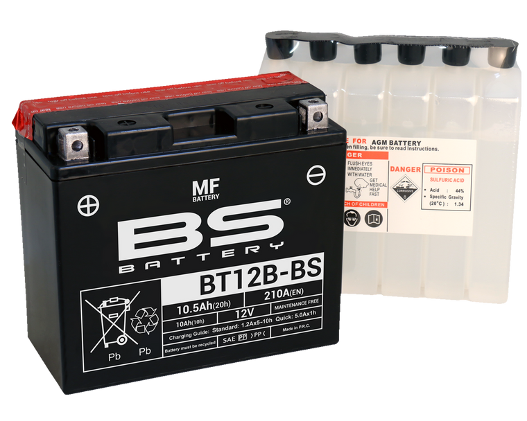 Bs Battery - Battery - BT12B-BS (YT) - Maintenance-Free Battery - 300628 Bs Battery - Battery - BT12B-BS (YT) - Maintenance-Free Battery - 300628