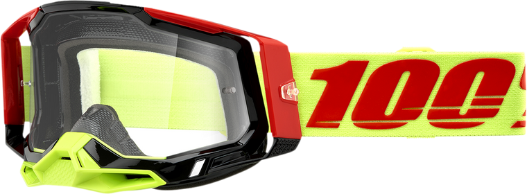 100% - Racecraft 2 Goggles - Wiz - Clear - Racecraft 2 Goggles - Wiz - Clear - 50009-00010