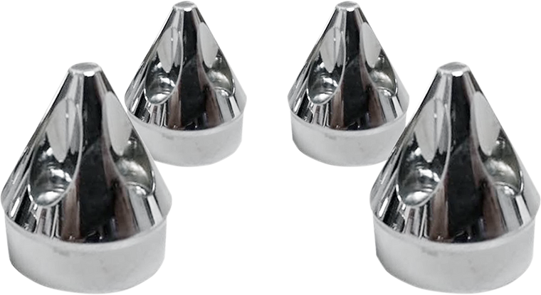 Avon Grips - Spike Cover Head Bolt - Chrome - Head Bolt Covers - HBC-303-CH-SPK