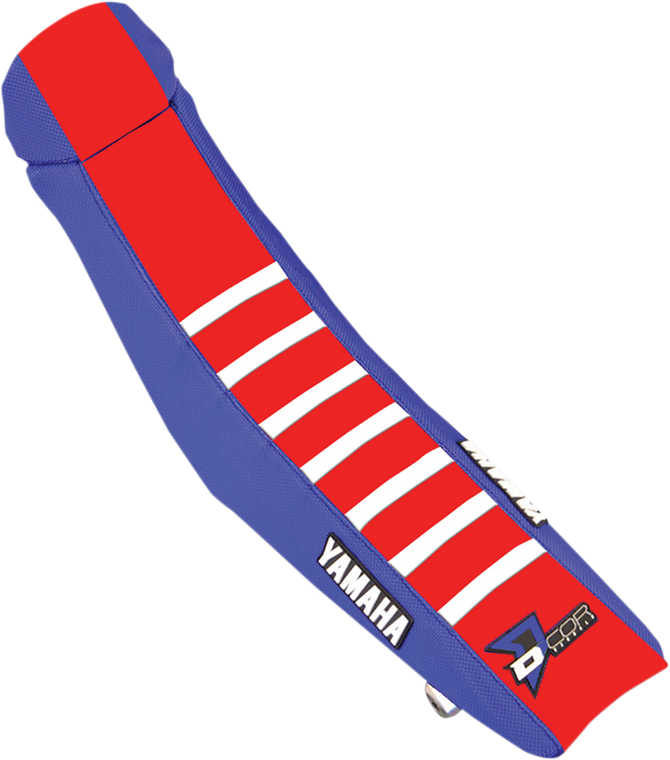 D'cor Visuals - Seat Cover - Blue/Red/White - YZ250F/450F '18-'23 - Seat Cover - 30-50-477