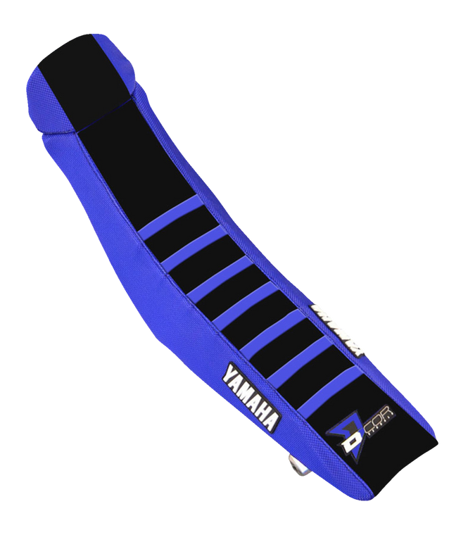 D'cor Visuals - Seat Cover - Blue/Black w/ Blue Ribs - YZ '22-'23 - Seat Cover - 30-50-143