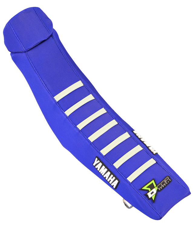 D'cor Visuals - Seat Cover - 17 Star - Blue w/ White Ribs - YZ '22-'23 - Seat Cover - 30-50-144