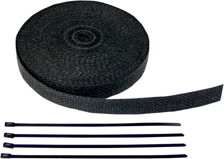 Cycle Performance Prod. - Exhaust Wrap Kit - Black - 1x50 - Fiberglass Exhaust Wrap Kit - CPP/9044B