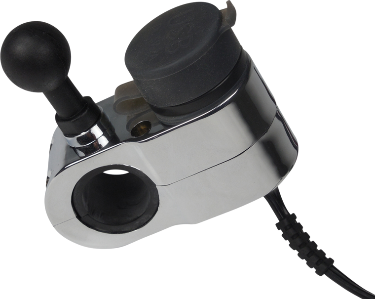 Gears Canada - Dual USB Charger - 1" Ball Mount - Black - Dual USB Port Charger with 1" Ball Mount - 100366-1