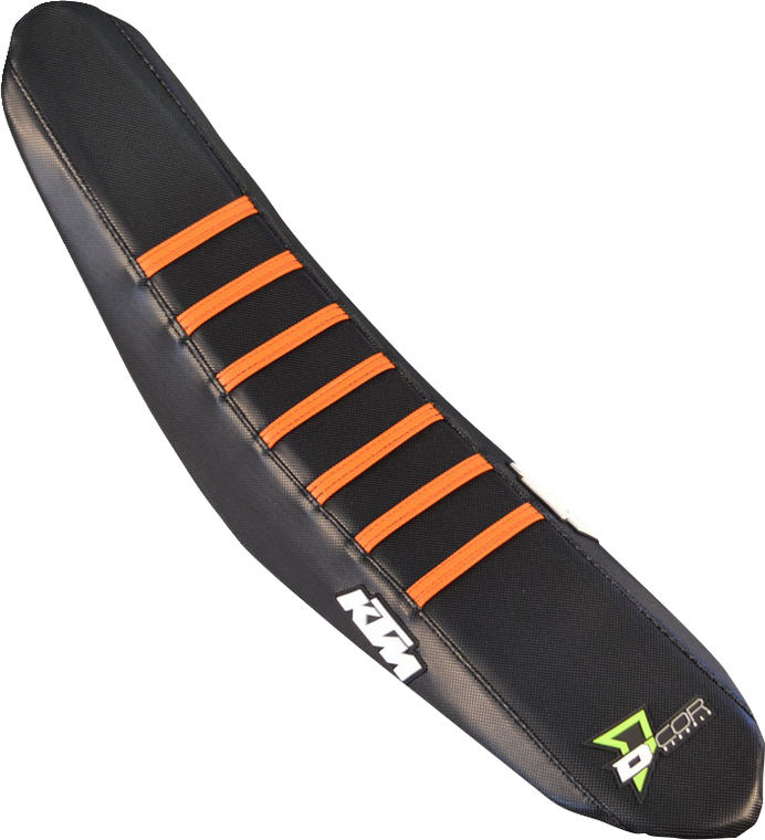 D'cor Visuals - Seat Cover - Black/Orange - SXF '23 - Seat Cover - 30-30-310