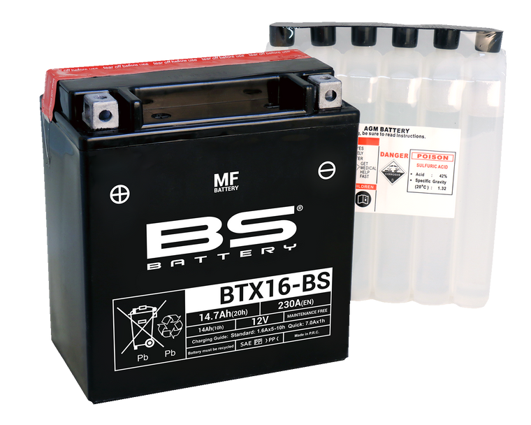 Bs Battery - Battery - BTX16-BS (YTX) - Maintenance-Free Battery - 300609