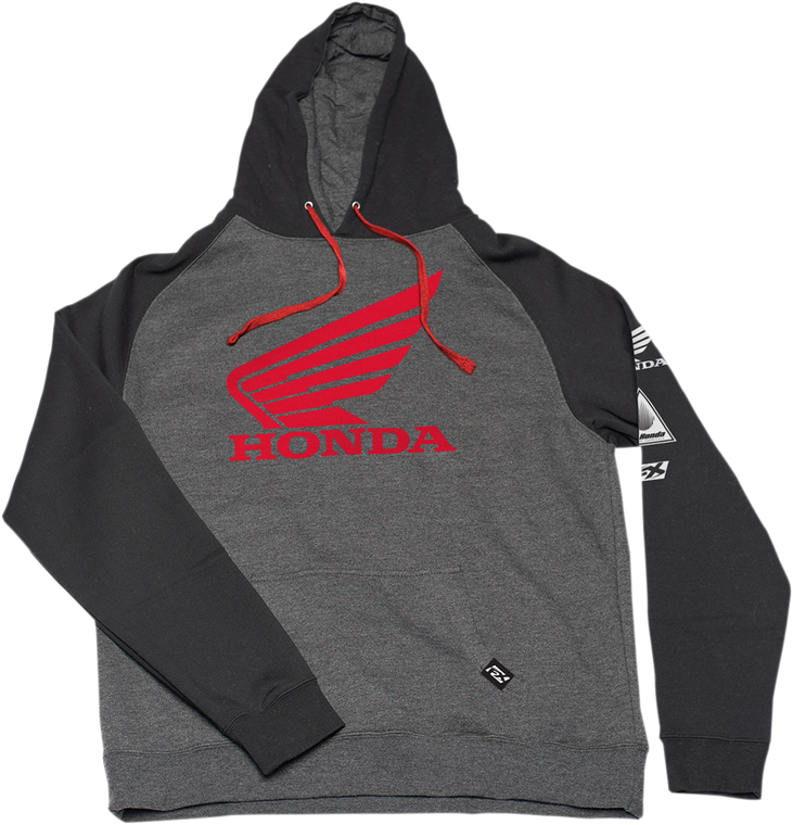 Factory Effex - Honda Wing Hoodie - Dark Gray - XL - Hoodie - 22-88306