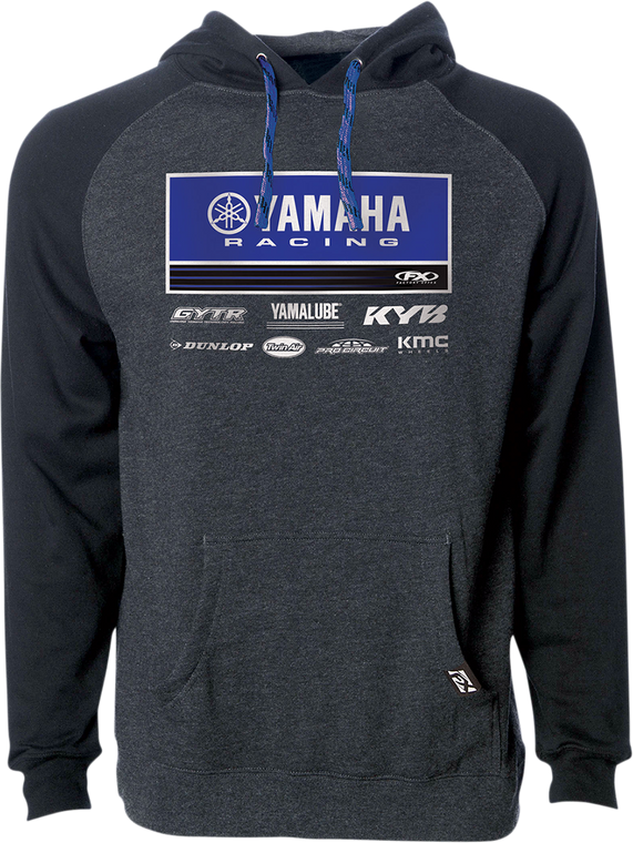 Factory Effex - Yamaha 21 Racewear Hoodie - Charcoal/Black - 2XL - 21 Racewear Hoodie - 24-88228