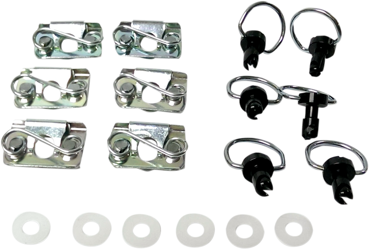 Cycle Performance Prod. - D-Ring Kit - Black Clips - Quik-Fasin' Kit - CPP/9030BK