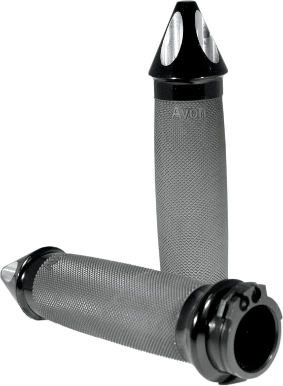 Avon Grips - Grips - Custom - Spike End - Black - Custom Spike End Grips - CC-86-ANO-SPIKE