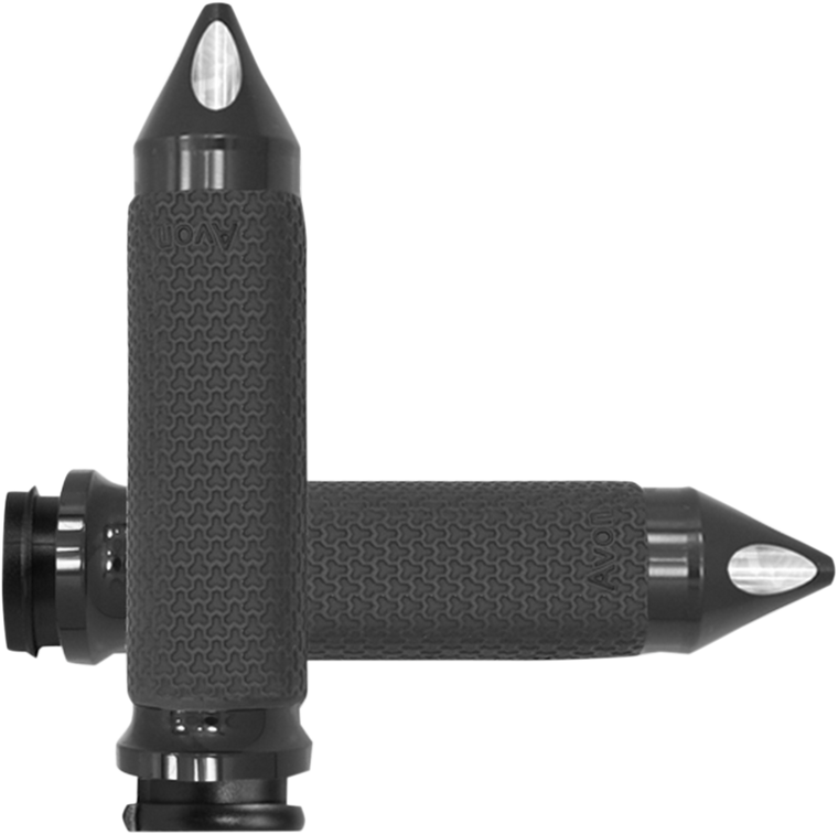 Avon Grips - Grips - Memory Foam - Small - Spike - TBW - Black - Vibration Dampening Memory Foam Grips - MF-63-AN-FLY-SP