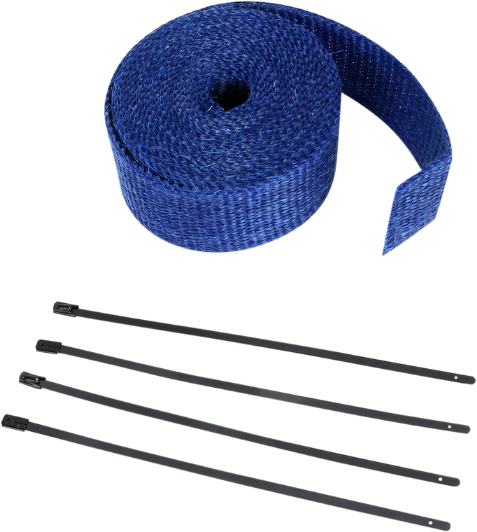 Cycle Performance Prod. - Exhaust Wrap - Blue - 2x25 - Fiberglass Exhaust Wrap Kit - CPP/9066B
