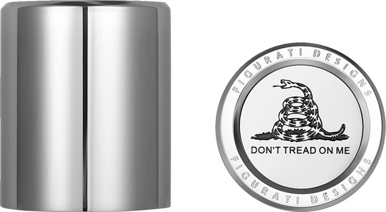 Figurati Designs - Docking Hardware Covers - Don't Tread On Me - Short - Stainless Steel - Docking Covers - FD40-DC-2530-SS