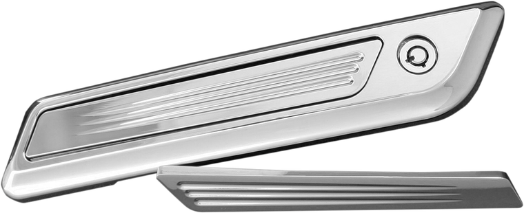 Accutronix - Saddlebag Latch Insert - Chrome - Saddlebag Hinge Inserts - BLI14-SBC