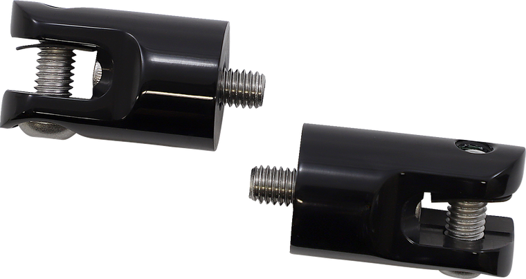 Accutronix - Rear Footpeg Mounts - Black - Footpeg Mounts - FPMT500-B