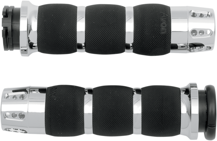 Avon Grips - Grips - Gatlin - Air Cushioned - Chrome - Gatlin Air Cushioned Grips - AIR-90-GAT