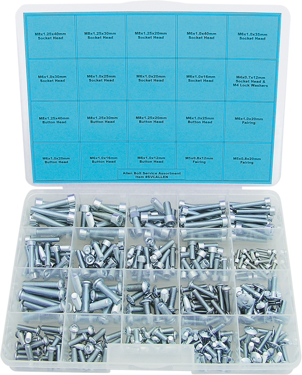 Bolt - Bolt Assortment - Allen - 372-Piece - Allen Head Service Department Assortment - SVCALLEN Bolt - Bolt Assortment - Allen - 372-Piece - Allen Head Service Department Assortment - SVCALLEN