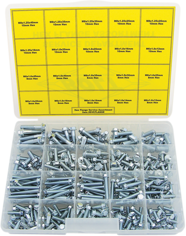 Bolt - Bolt Assortment - Flange - 352-Piece - Flange Bolt Service Department Assortment - SVCFLANGE Bolt - Bolt Assortment - Flange - 352-Piece - Flange Bolt Service Department Assortment - SVCFLANGE
