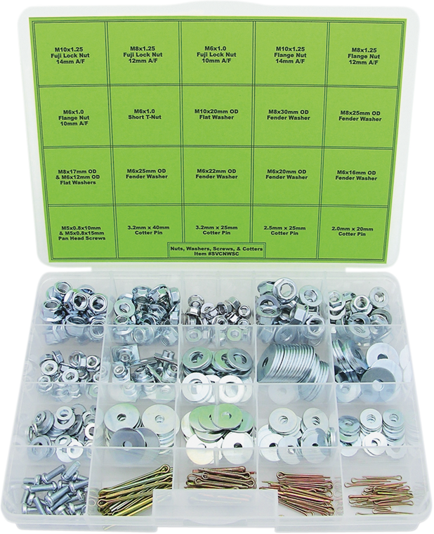 Bolt - Assortment - Miscellaneous Parts - 410-Piece - Service Department Assortment Set - SVCNWSC