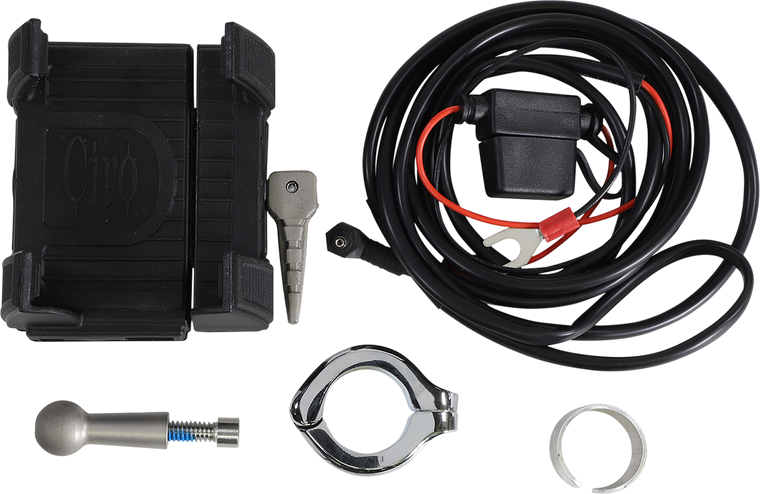 Ciro - Premium Holder W/Charger - Chrome Mount - Smartphone/GPS Holder with Charger - 50212