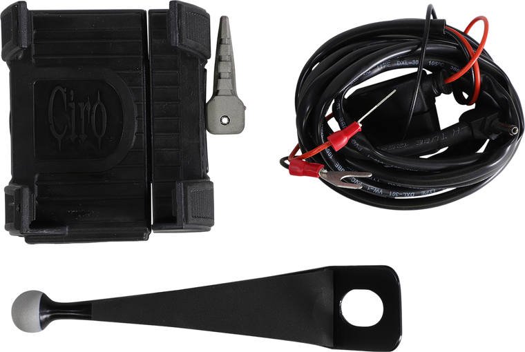Ciro - Premium Holder W/Charger - '14-'20 FLHT - Smartphone/GPS Holder with Charger - 50217