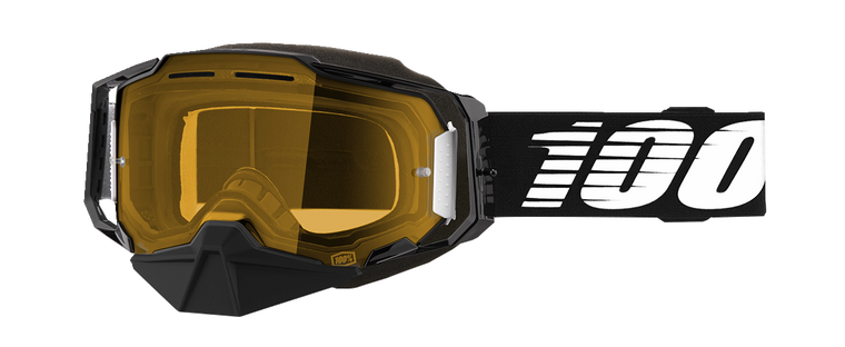 100% - Armega Snow Goggles - Black - Yellow - Armega Snow Goggles  Yellow Lens - 50007-00001