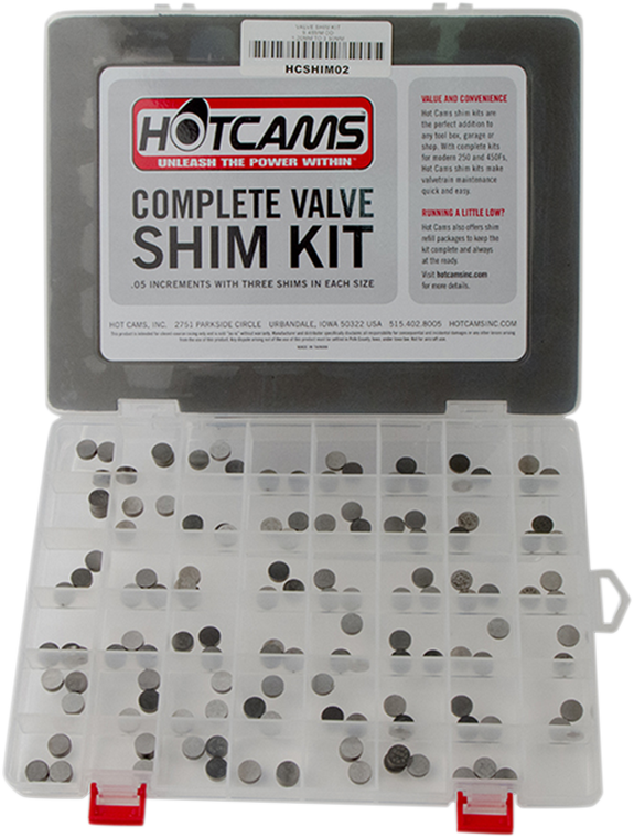 Hot Cams - Cam Shim Kit - Valve Shim Kit and Refill Package - HCSHIM02