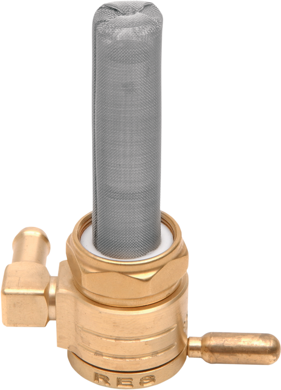 Golan Products - Backward Petcock - Raw Brass - 22mm - "Click-Slick" Fuel Petcock  22 mm - 76-312B-BS