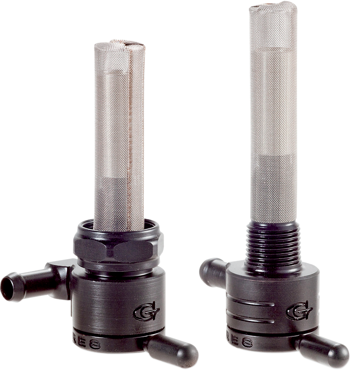 Golan Products - Straight Petcock - Black  - 3/8" NPT - "Click-Slick" Fuel Petcock  3/8" NPT - 75-516S-BLK