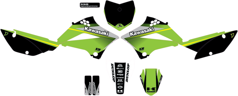 D'cor Visuals - Graphic Kit - Kawasaki - Complete Graphics Kit  Cor 9 - 20-20-070