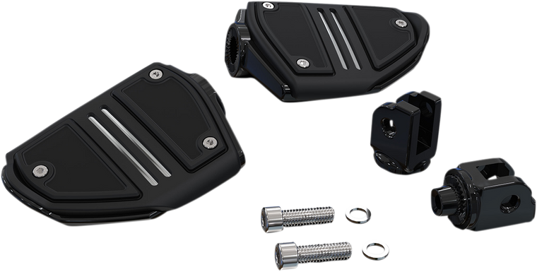 Ciro - Twin Rail Footpeg - Black - Softail - Twin Rail Footrests - 61427