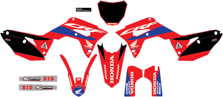 D'cor Visuals - Graphic Kit - Honda - HRC - Complete Graphics Kit  HRC - 20-10-621