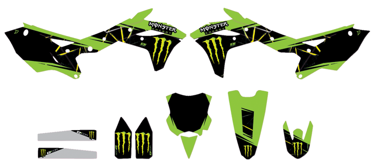 D'cor Visuals - Graphic Kit - Monster - Slash - Complete Graphics Kit  Monster Energy - 20-20-134